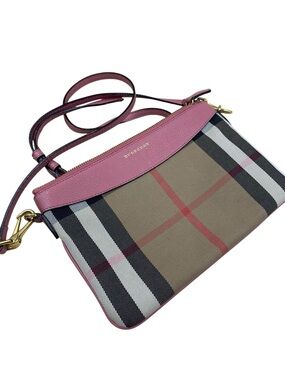 Burberry Pink Nova Check Crossbody Bag